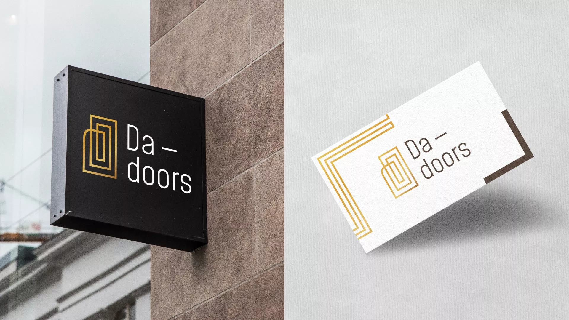 Разработка логотипа для компании «DA-DOORS» в Буе